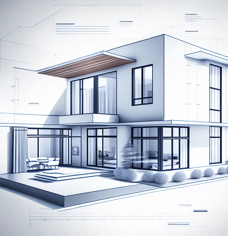 Online design of building windows in various architectural styles: modern, classic, stone and brick