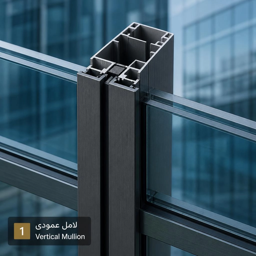 سیستم پروفیل آلومینیومی کرتین وال