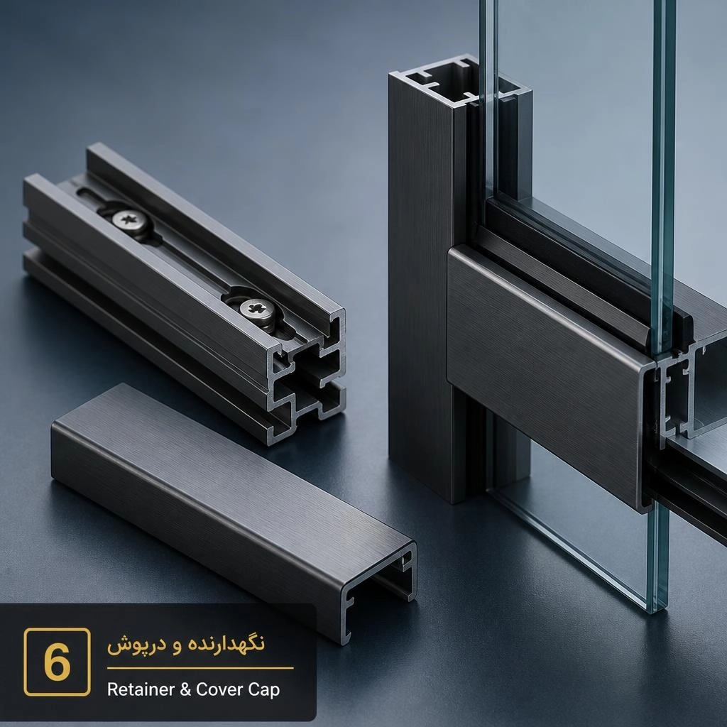 درپوش آلومینیومی کرتین وال